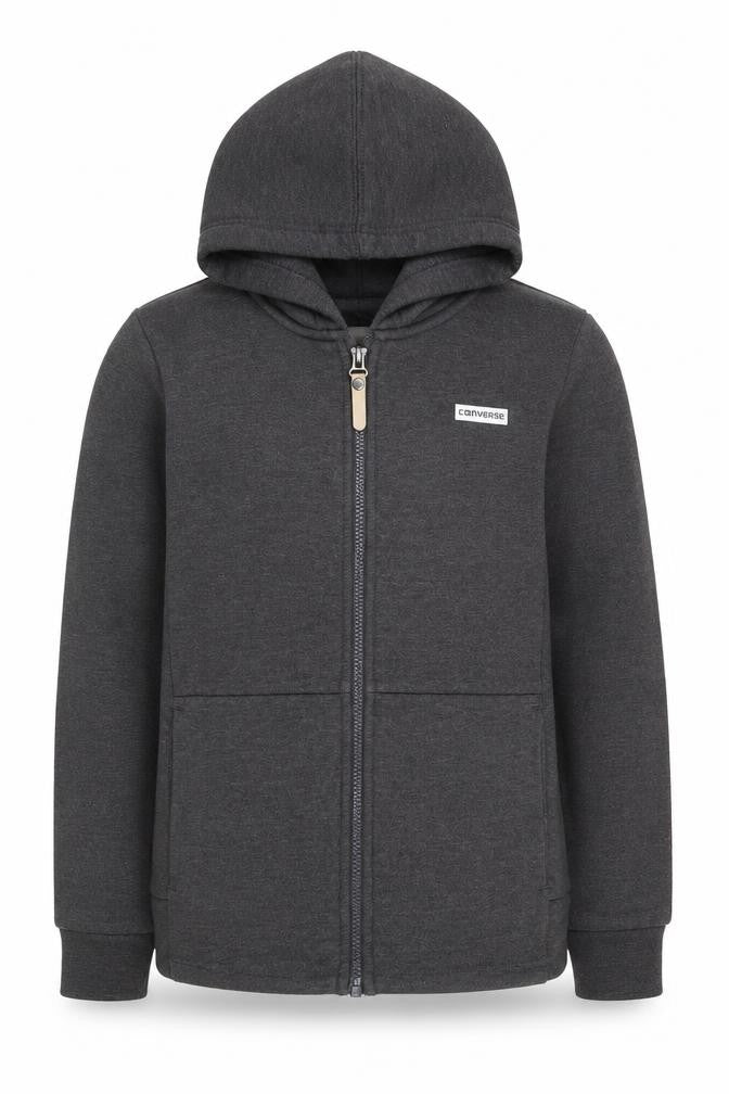 Converse Boys Grey Hoodie M Full Zip Casual