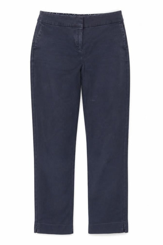 Boden Women's Blue Cotton Trousers, Size 10, Straight Leg