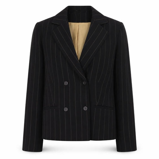 KappAhl Women’s Black Pinstripe Blazer Size 14