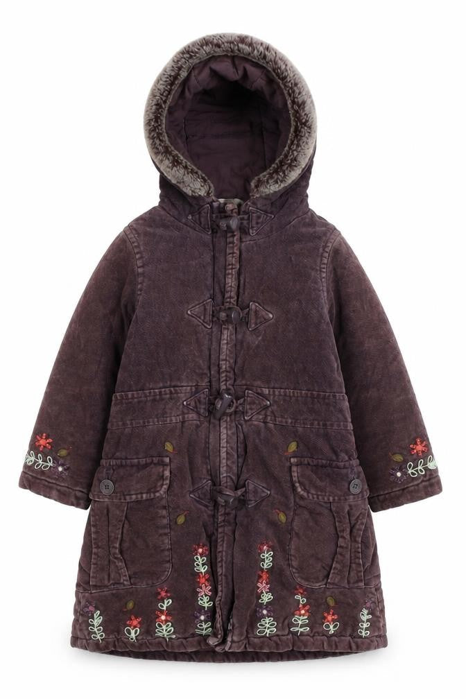 Rocha John Rocha Girls Brown Duffle Coat 3 Years