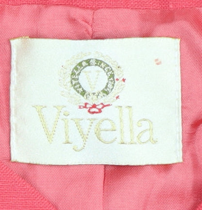 Viyella Women's Pink Blazer UK 16 Short Sleeve