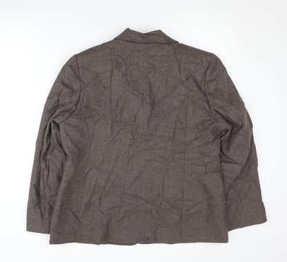Eastex Women's Brown Wool Blend Blazer Size 14