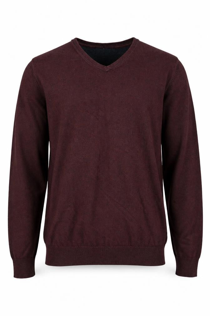 Jeff Banks Men’s Red V-Neck Cashmere Blend Jumper M