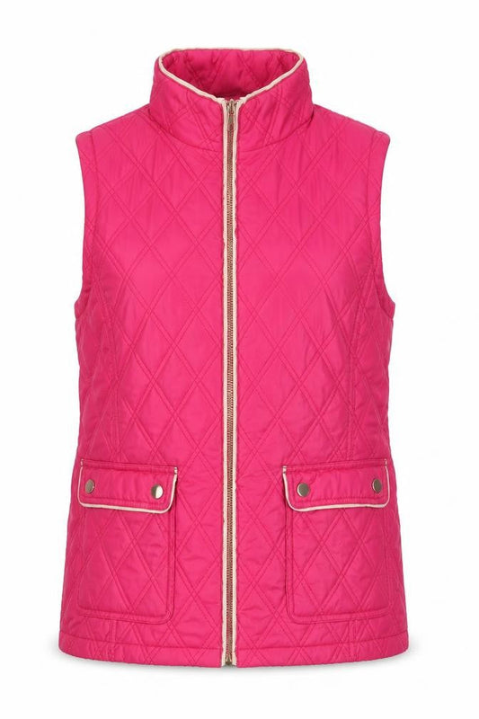 Classics Women's Pink Quilted Waistcoat Size 10 Casual