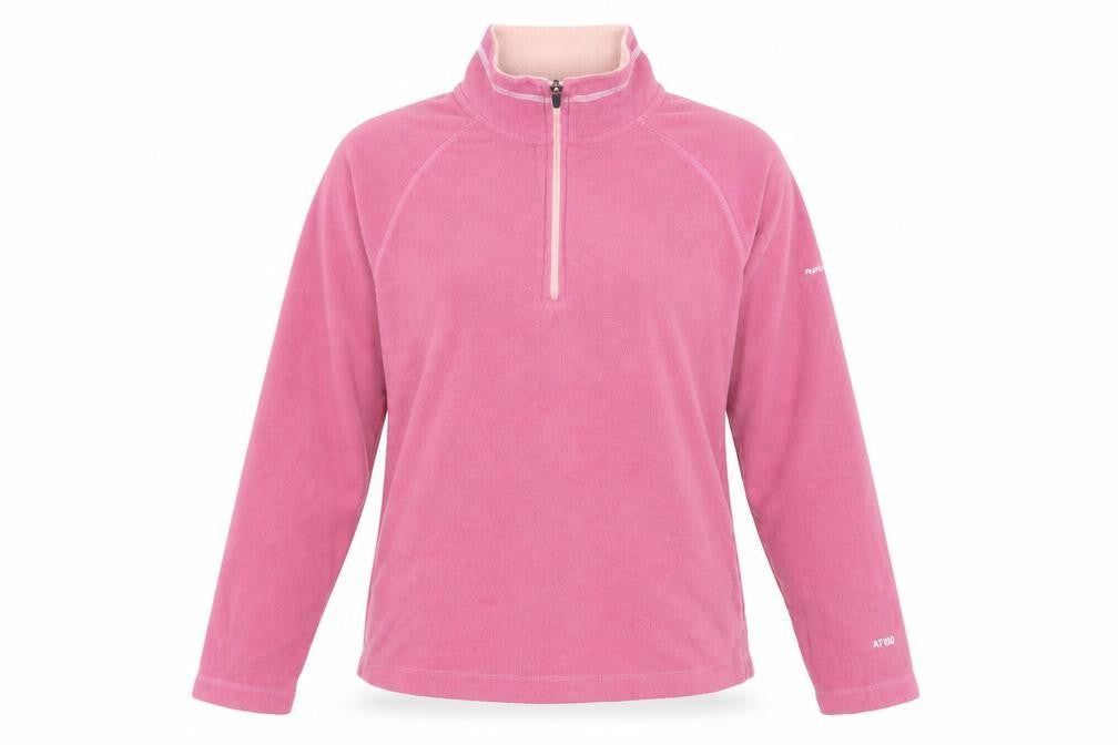 Trespass Women's Pink 1/2 Zip Fleece Pullover M