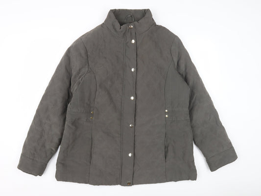 EWM Women's Grey Quilted Jacket Size 14