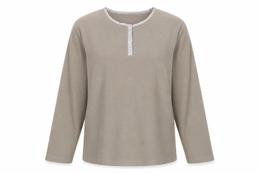 Hawkshead Women’s Beige Long Sleeve Nightshirt Size 14