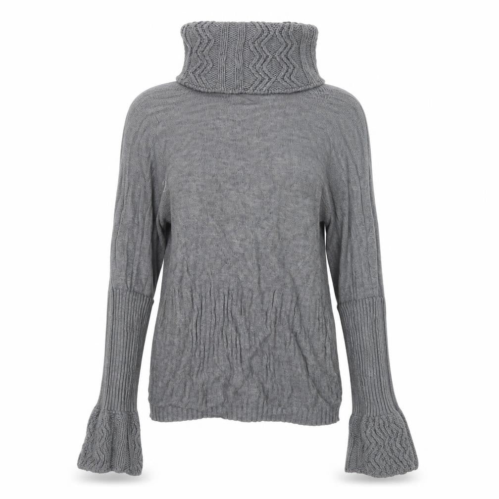SoulCal Women's Grey Roll Neck Jumper, Size 10, Flared Sleeve