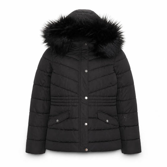 New Look Women's Black Puffer Jacket Size 12