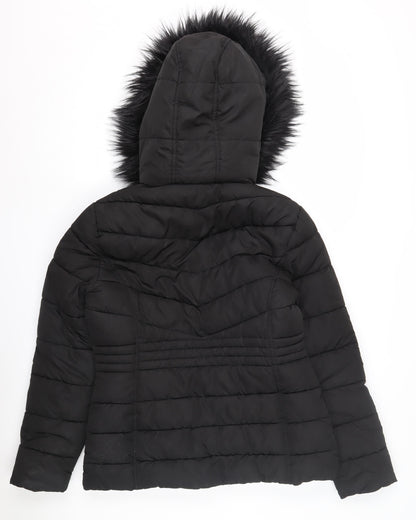 New Look Women's Black Puffer Jacket Size 12