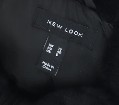 New Look Women's Black Puffer Jacket Size 12