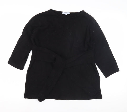 Great Plains Women Black Boat Neck Jumper S