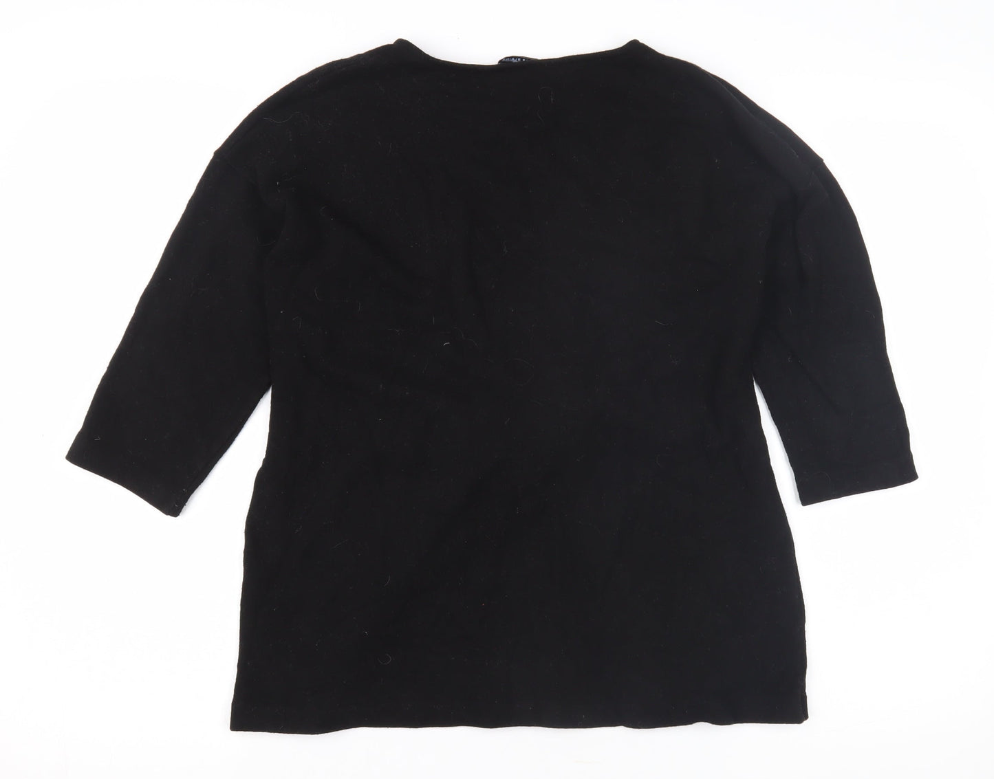 Great Plains Women Black Boat Neck Jumper S