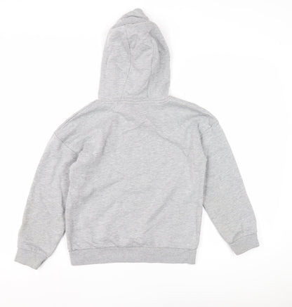 Back view of boys’ grey the simpsons graphic hoodie -, size 8-9, pullover style
