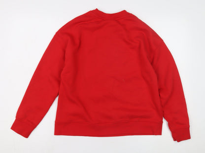 Preloved Disney Women's Red Mickey Sweatshirt Size 10 - Cartoon Pullover - Back