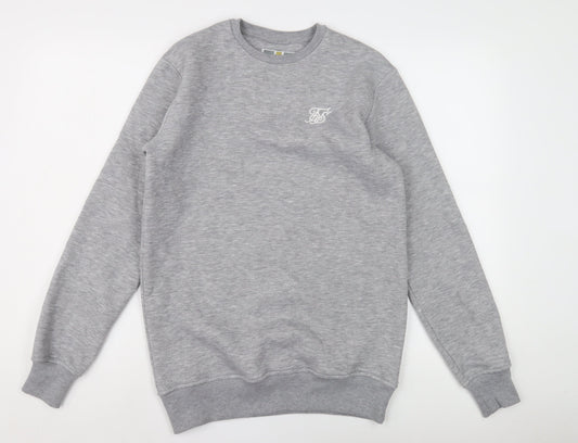 SikSilk Men's Grey Pullover Sweatshirt XS