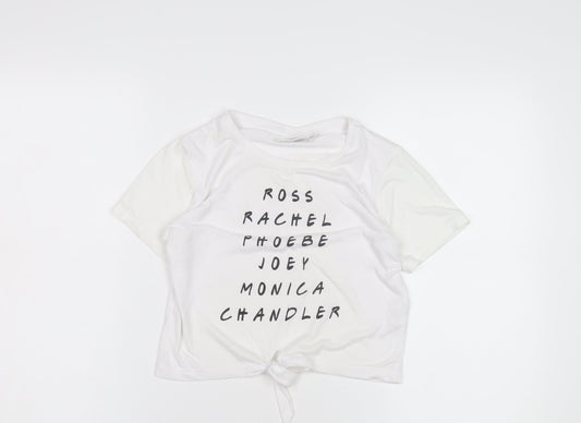 Friends Kids White Graphic T-Shirt Unisex 10-11 Years Casual