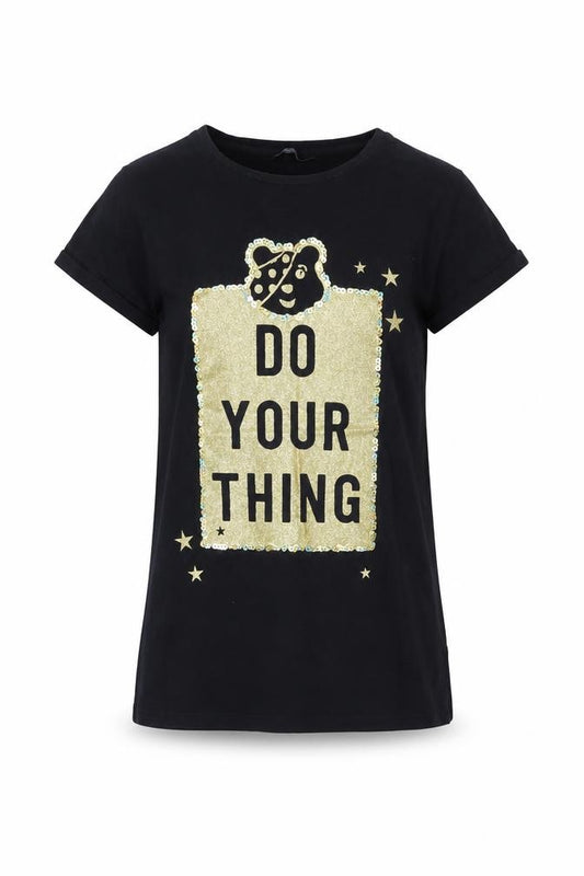 George Girls Black Motivational Graphic T-Shirt 7-8 Years
