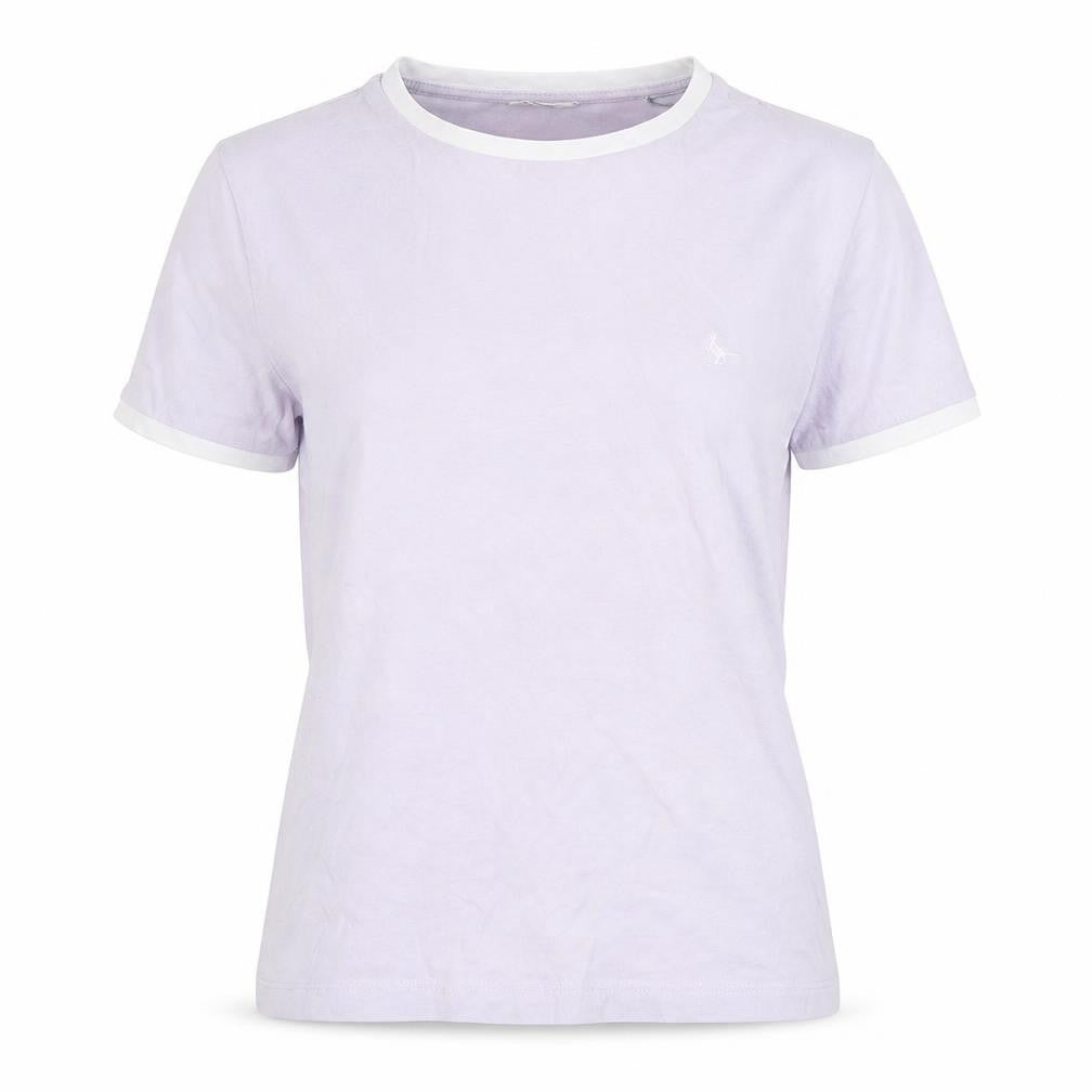 Jack Wills Women's Purple Ringer T-Shirt Size 10