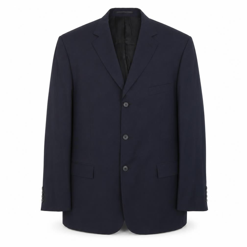 Moss Men’s Blue Wool Suit Jacket, Size 46R Formal Wear