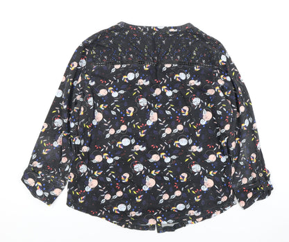 Back view of Mantaray Women's Multicoloured Floral Blouse, size 14