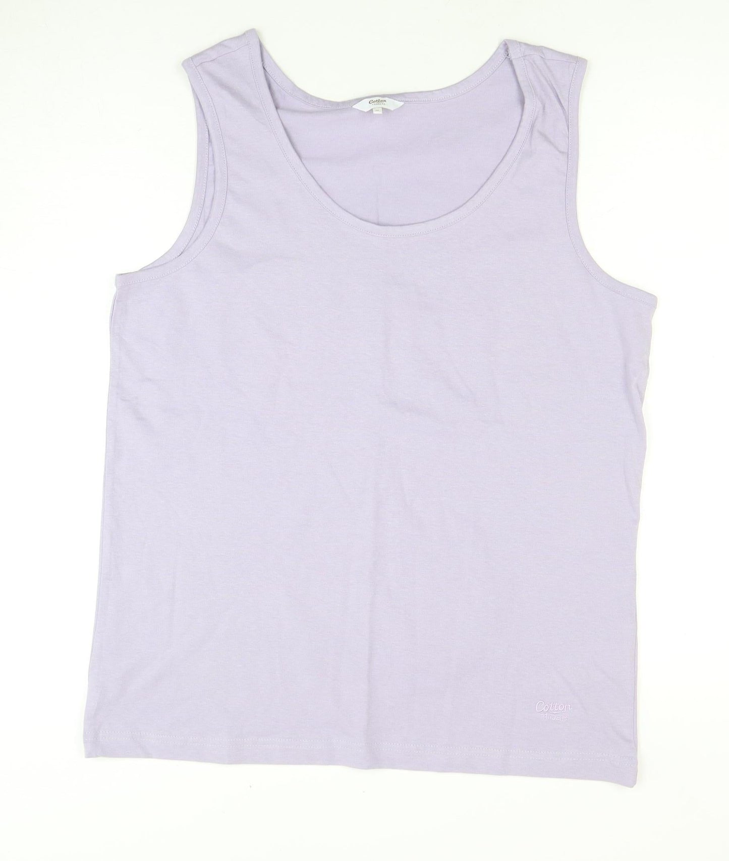 Gildan Women's Purple Cotton Tank Top - Medium