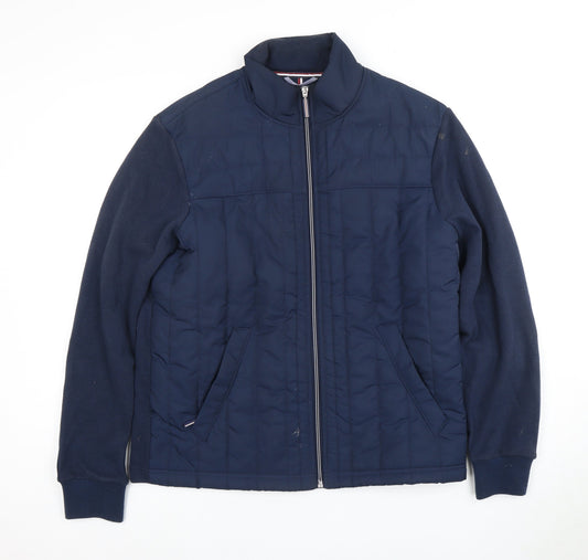 Marks and Spencer Men's Navy Puffer Jacket, M, Quilted