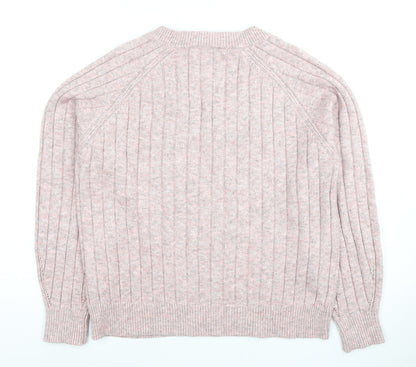 Next Women’s Pink V-Neck Jumper, Size S, Pullover Style
