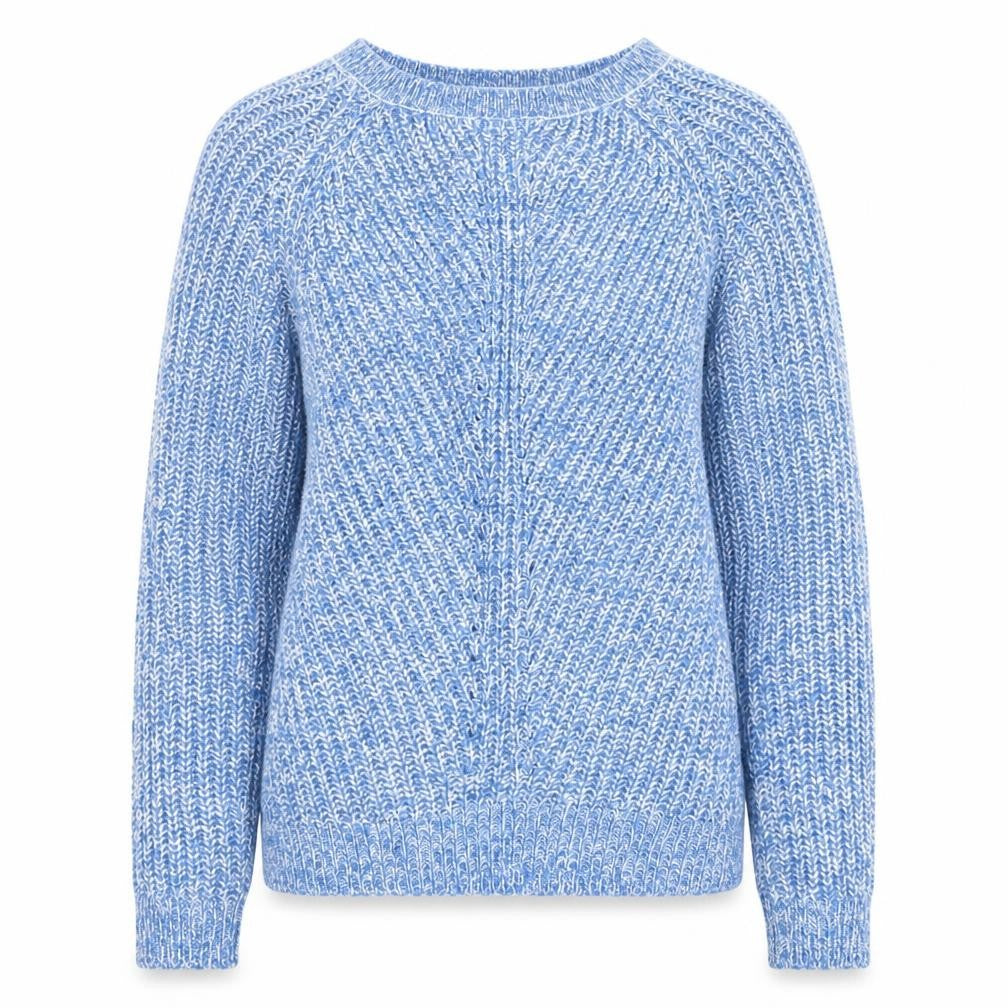 ISLE Women's Blue Chunky-Knit Pullover Jumper Size 10