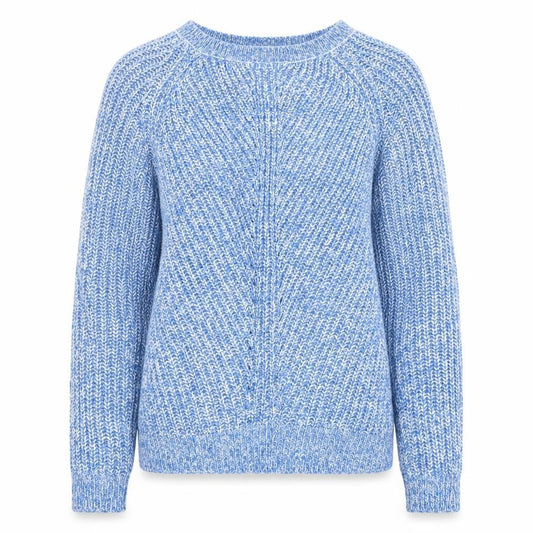 ISLE Women's Blue Chunky-Knit Pullover Jumper Size 10