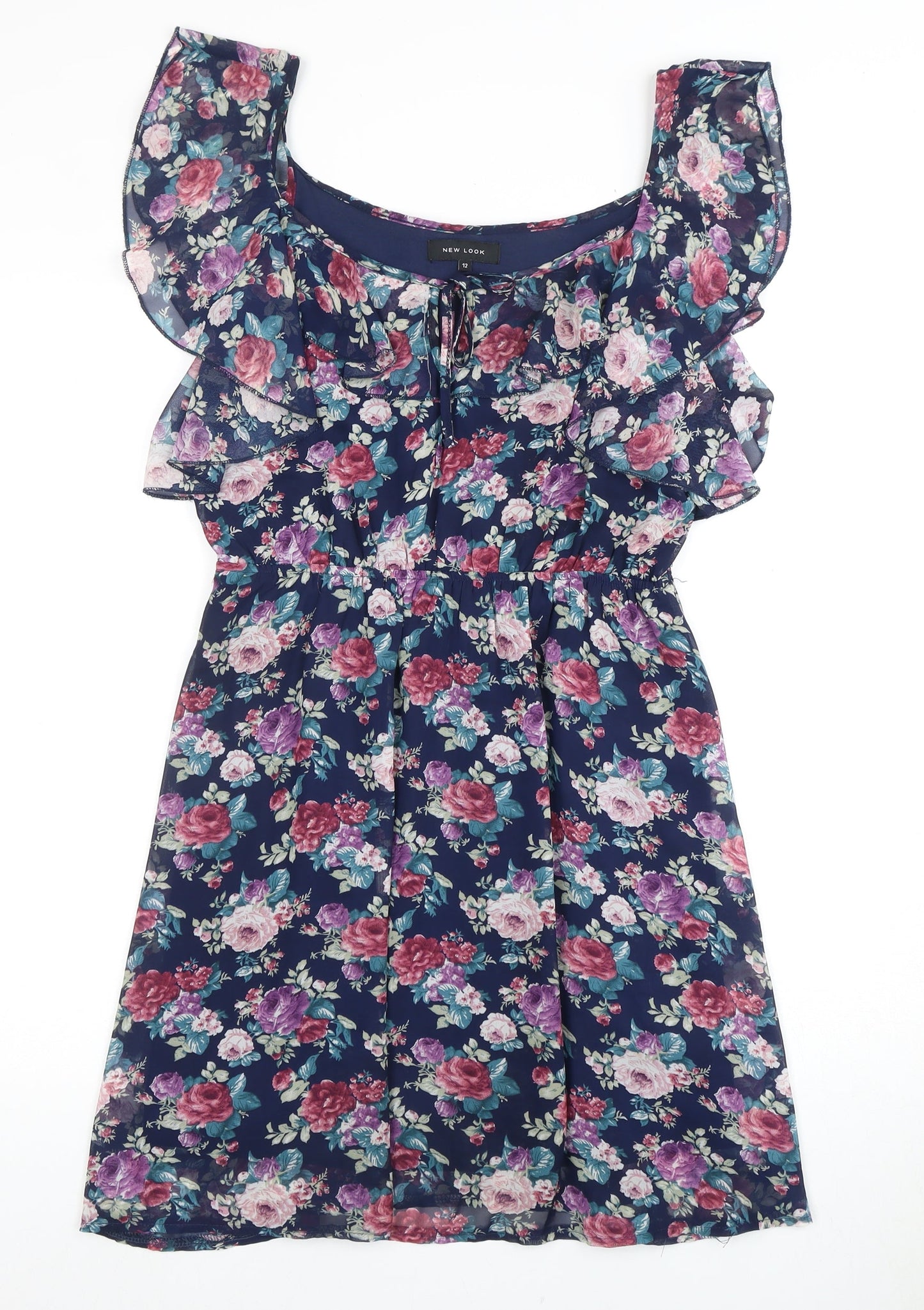 New Look Women's Floral A-Line Dress, Size 12