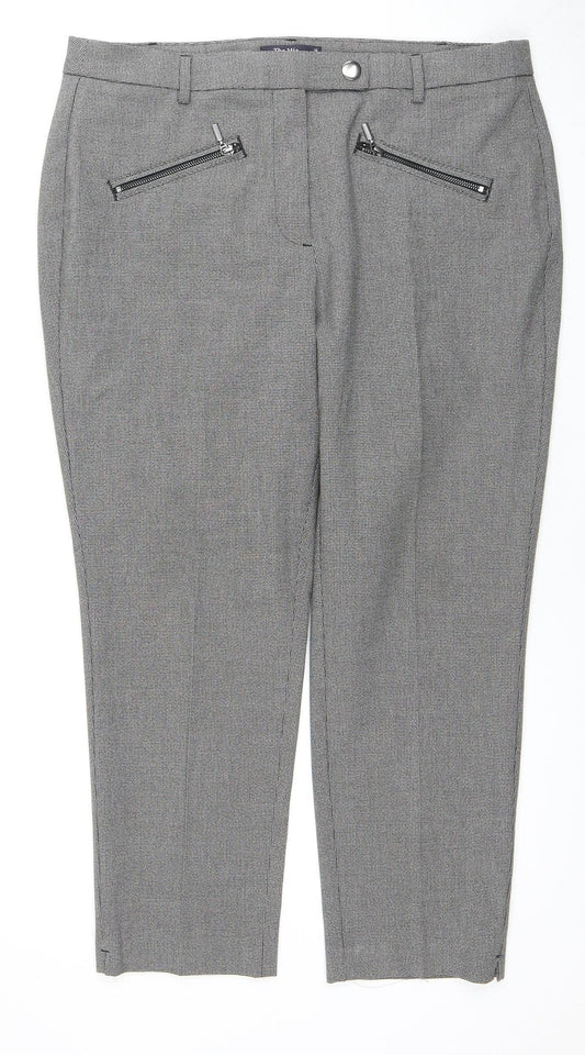 Marks and Spencer Women's Grey Trousers, Size 16, Mid Rise