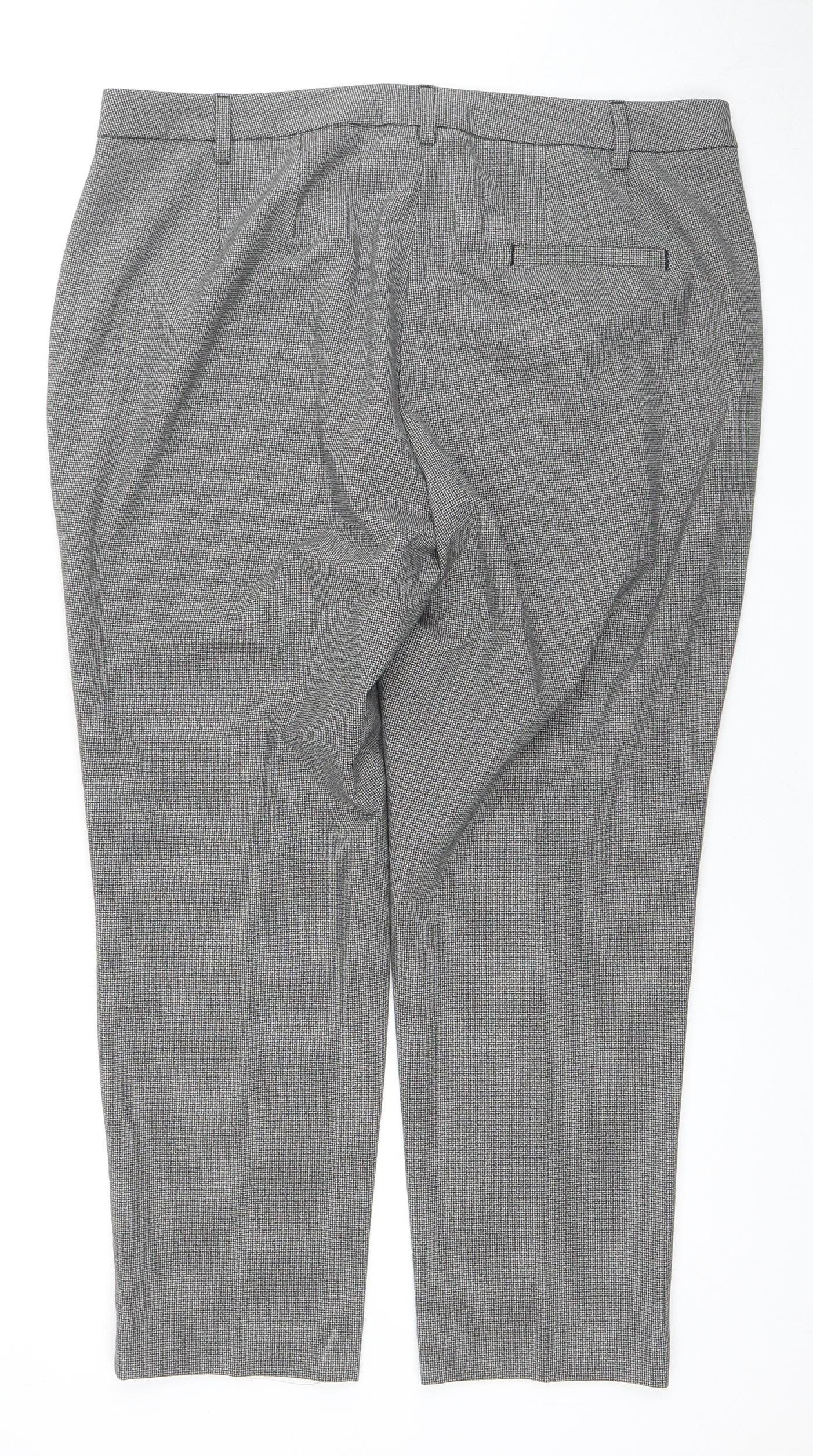 Marks and Spencer Women's Grey Trousers, Size 16, Mid Rise
