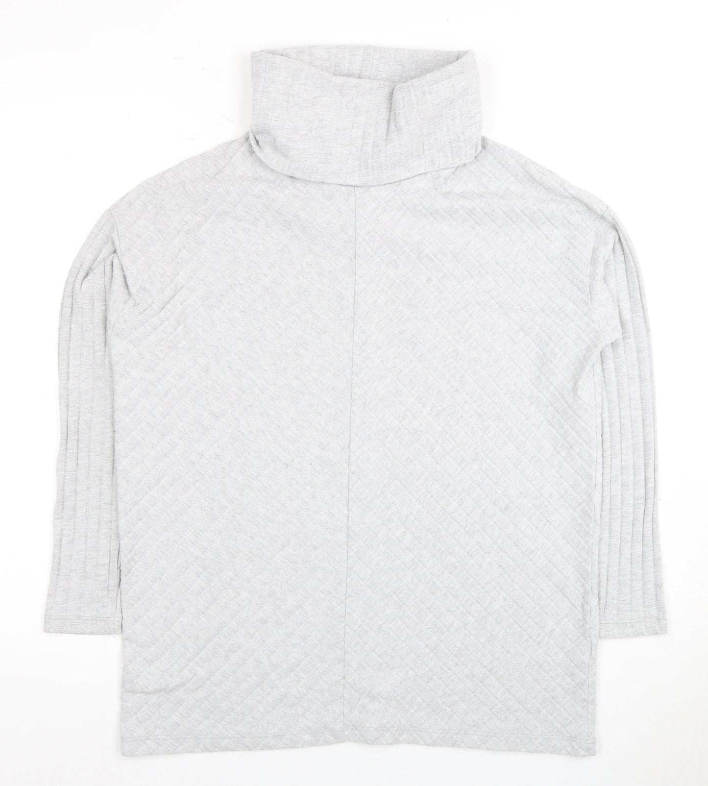 Lipsy Women's Grey Roll Neck Jumper Size 12