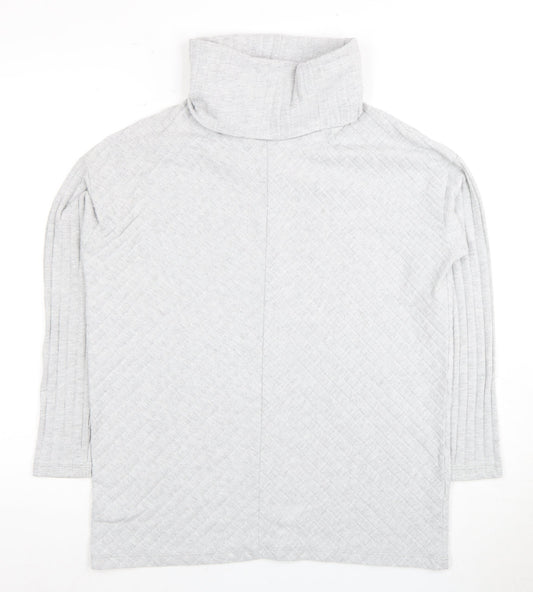 Lipsy Women's Grey Roll Neck Jumper Size 12