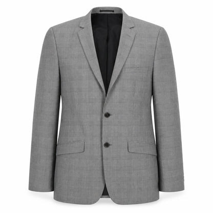 Jack Reid Men's Grey Check Slim Fit Blazer