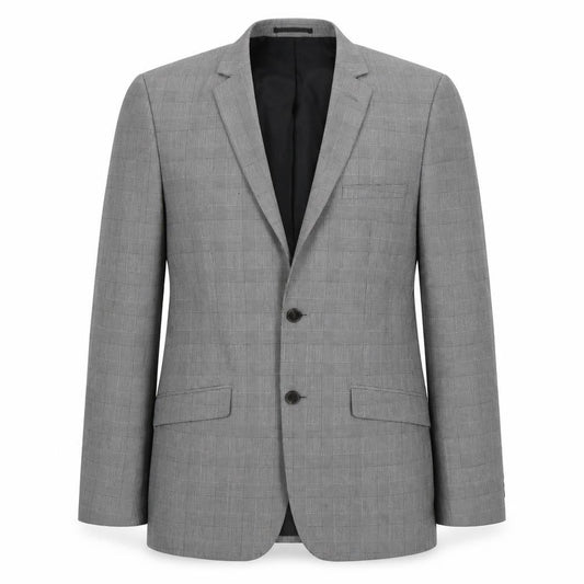 Jack Reid Men's Grey Check Slim Fit Blazer