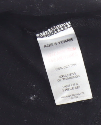Brand and care label for Xbox boys’ black graphic t-shirt, age 8, gaming style