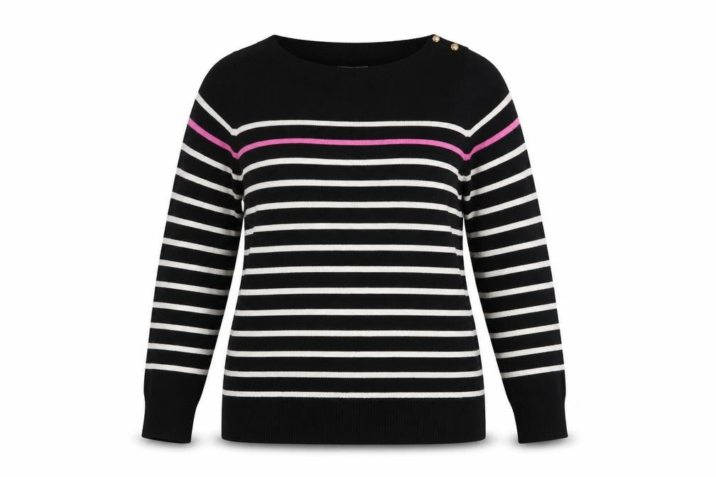 Catherine Malandrino Women's Black Striped Jumper M