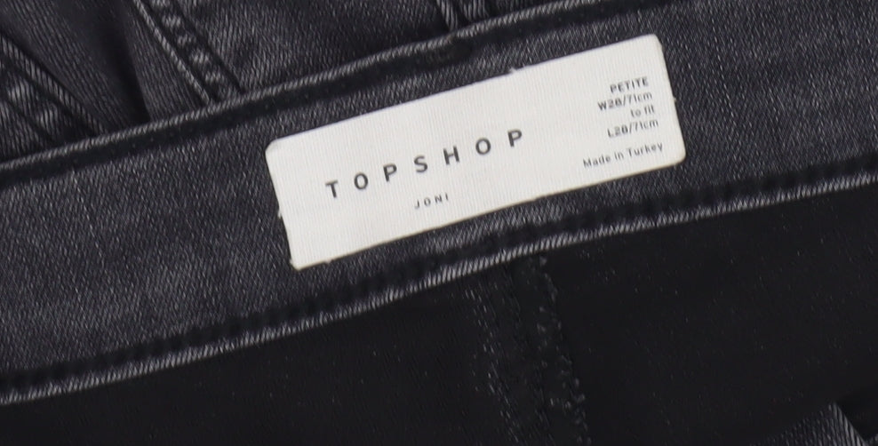 Topshop Unisex Black Skinny Jeans W28 L28