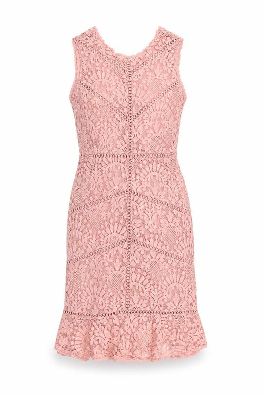 New Look Women Pink Lace Dress Size 8