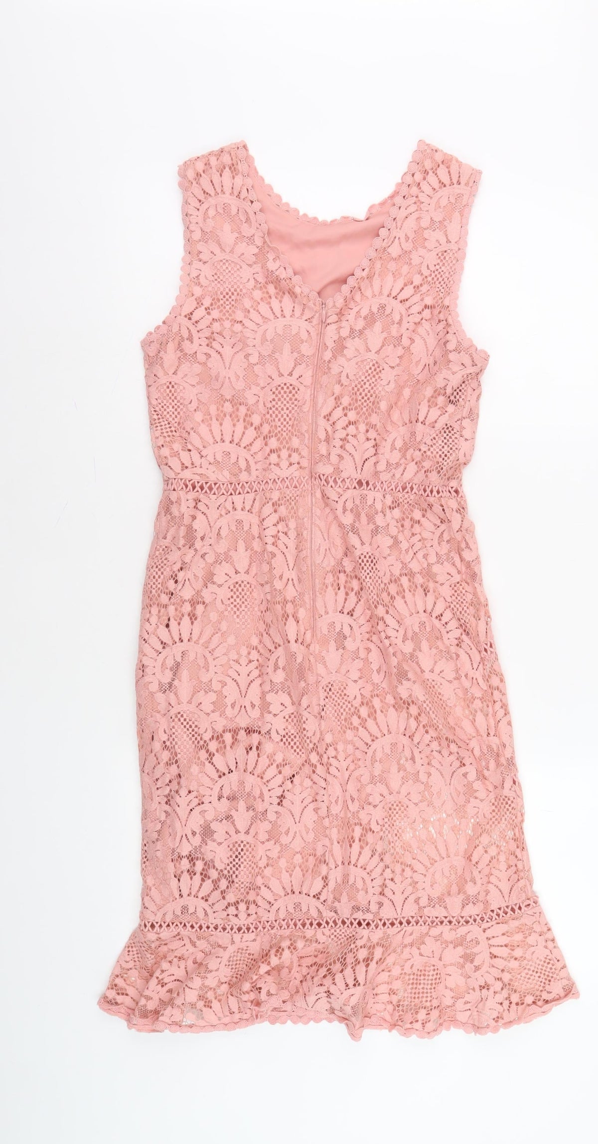 New Look Women Pink Lace Dress Size 8