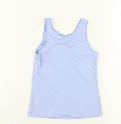 Back view of Disney Frozen girls’ blue tank top 4-5 yrs