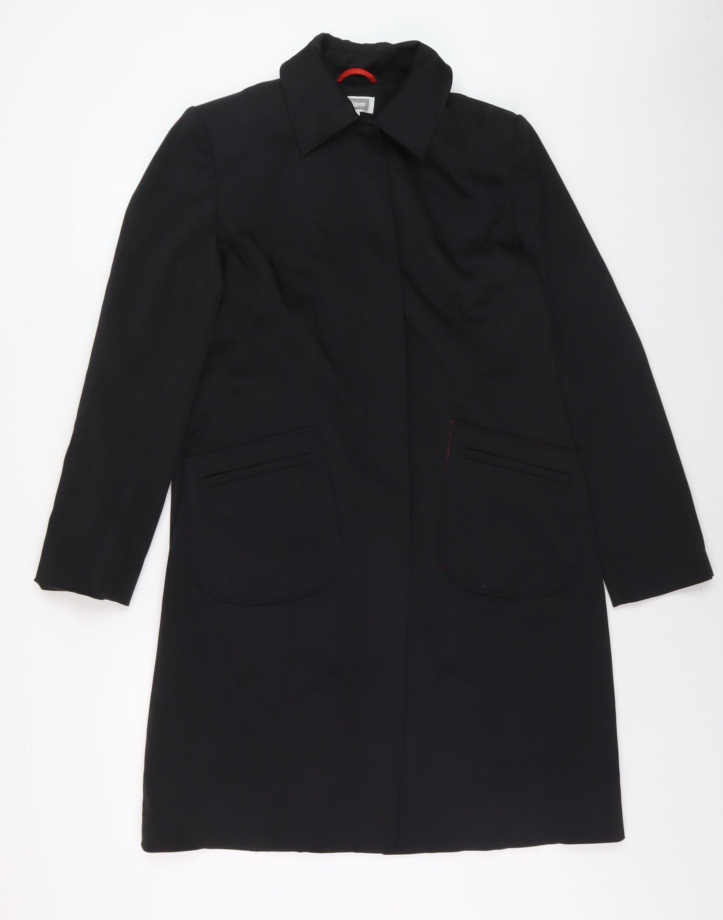 Etam Women's Black Long Overcoat Size 14 Regular