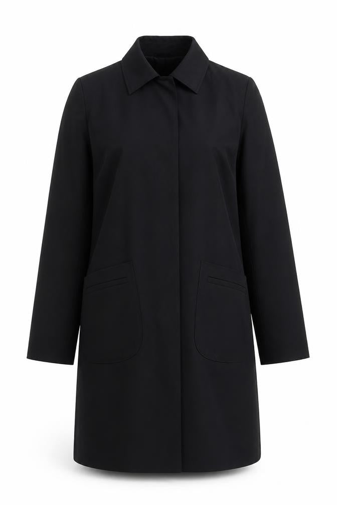 Etam Women's Black Long Overcoat Size 14 Regular