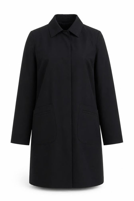 Etam Women's Black Long Overcoat Size 14 Regular