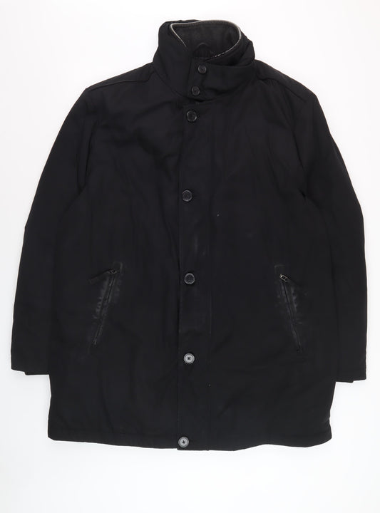 Collezione Men's Black XL Overcoat Jacket