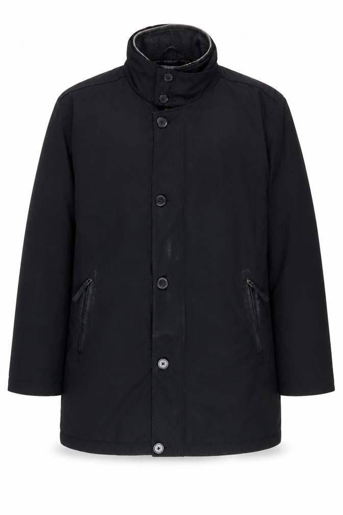 Collezione Men's Black XL Overcoat Jacket