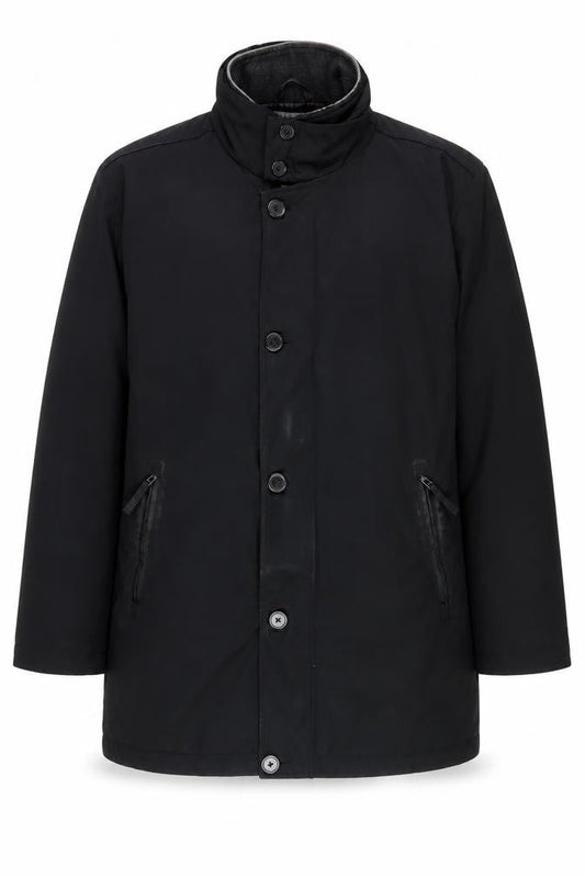 Collezione Men's Black XL Overcoat Jacket