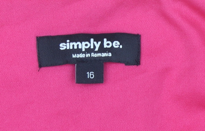 Simply Be Women's Pink Short Dress Size 16